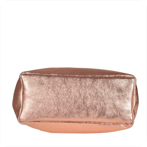Lätt shoppingväska i läder, roséguld