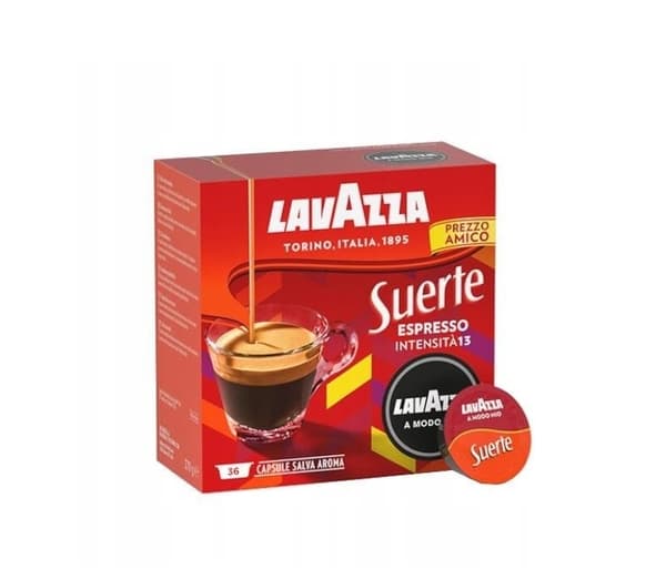 Suerte Espresso kaffekapslar 36 st - Lavazza