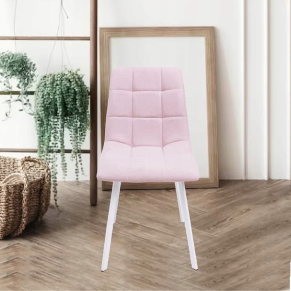 Klädd matsalsstol VERMONT rosa