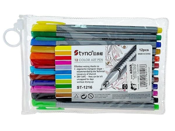 Fineliner-kynät 12 väriä