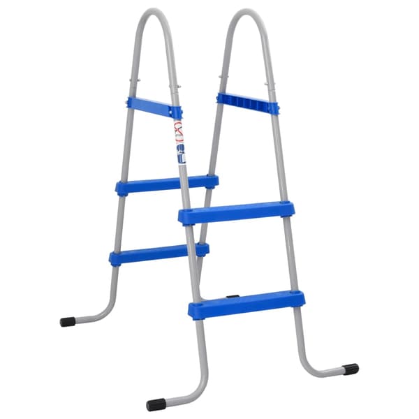 vidaXL Stege för ovanmarkspool 84 cm stål och plast