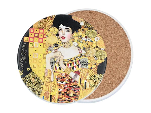 Carmani. Keramikbordskåner, rund (ca. 10,5 cm) - Klimt/Adele