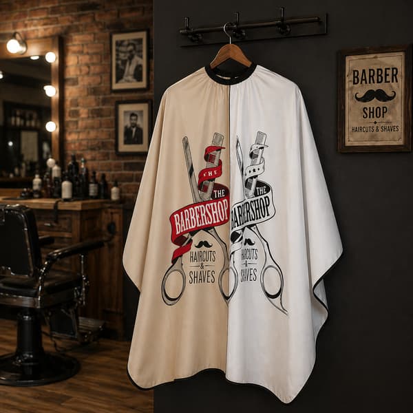 Barbermantel för en stor hårsalong