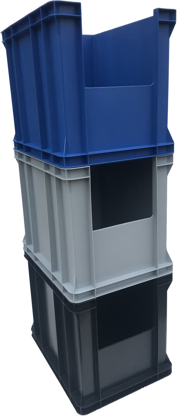 Beholder med vindue 400x300x320 sort