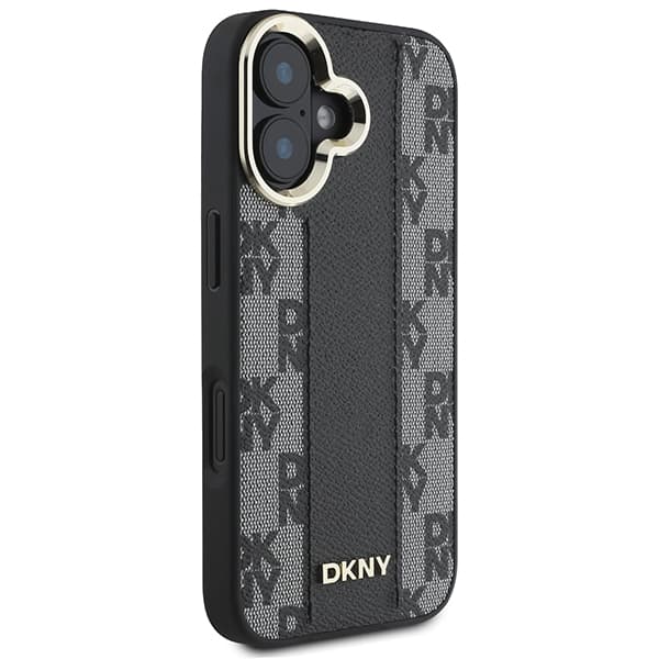 DKNY Magsafe-etui med ternet mønster til iPhone 16, sort