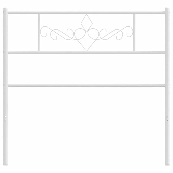 vidaXL metalsengegavl hvid 75 cm