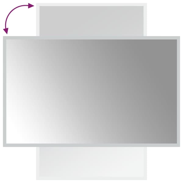 vidaXL Badrumsspegel med LED, 50x80 cm