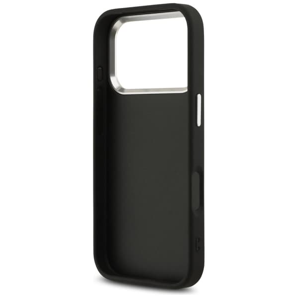Guess 4G Big 4G Classic Logo-cover til iPhone 17 Pro, sort sølv