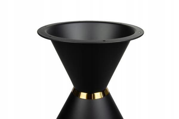 Rund base, bordben, stel, bordpiedestal, sort timeglas, 49 cm