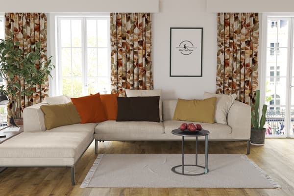 Gardin med snørehuller, print 475