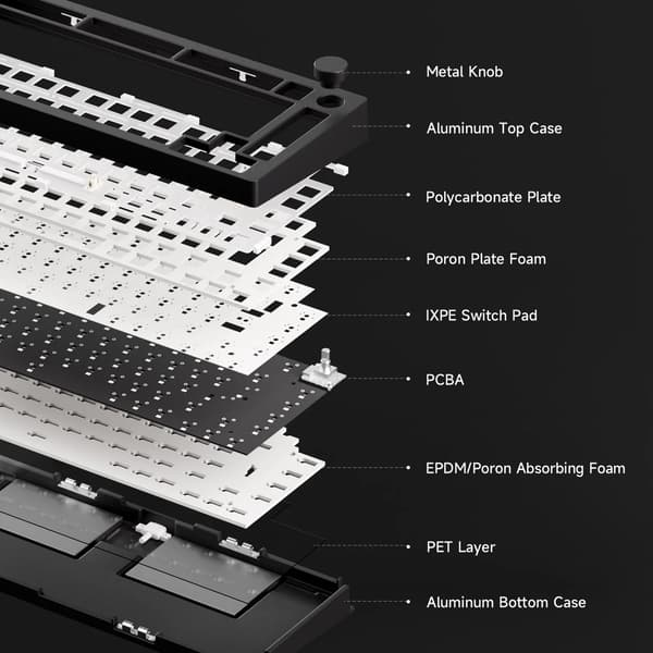 Akko x MonsGeek M1 V5 Via DIY Bareabone White ISO Mechanical Keyboard