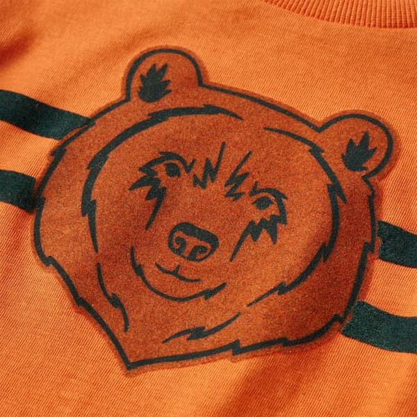 Barn långärmad T-shirt, mörkorange, 104