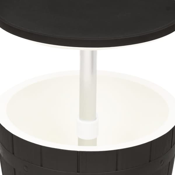 vidaXL 3-i-1 drikkekølebord sort PP