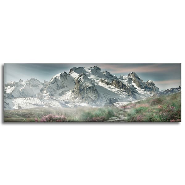 Lærredstryk Natur Bjerg Hede 120x40