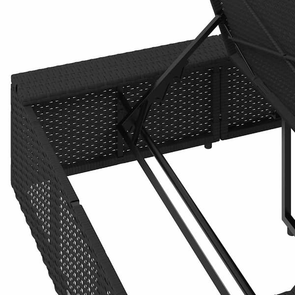 vidaXL liggestol med flydende hynde sort polyrattan