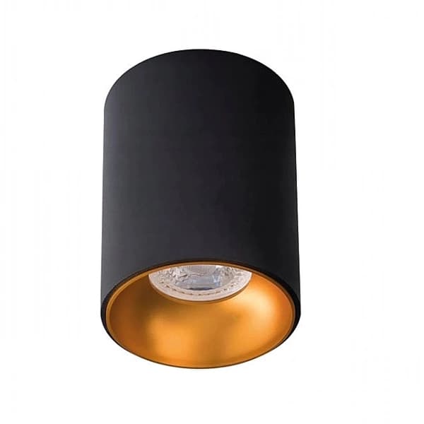 LED loftlampe til overflademontering, rørformet RITI GU10 10W sort og guld KANLUX