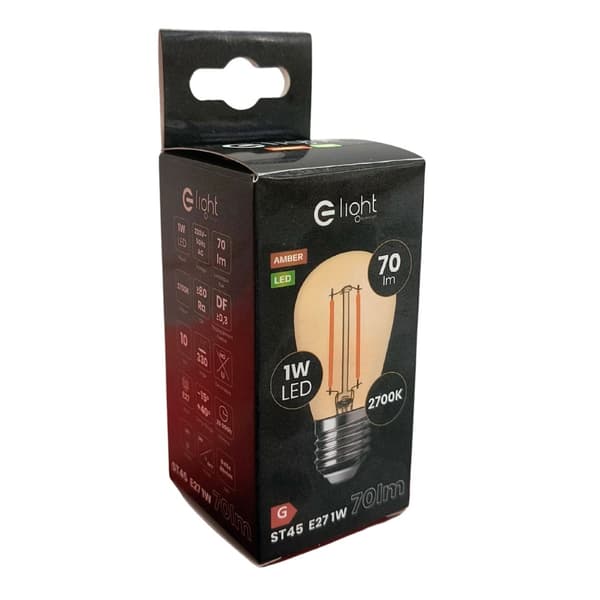 LED-pære 1W ST45 E27 2700K 70lm