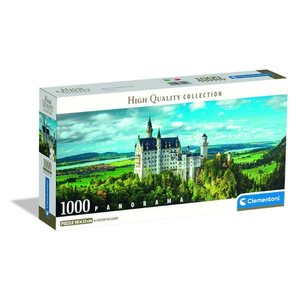1000-bitars pussel. Panorama Compact Neuschwanstein slott
