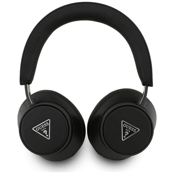 Guess Bluetooth ENC Saffiano Triangle Logo Sorte On-Ear Hovedtelefoner
