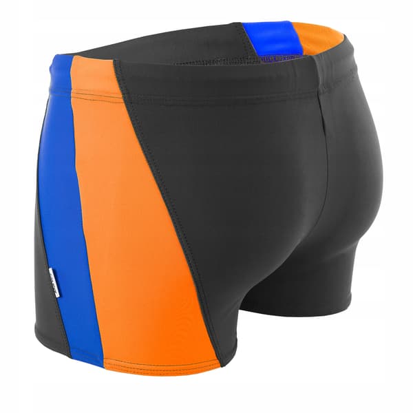 HERRE BADEDRAGT MED RØDE STRIBER I KLOR, BOXERSHORT, Dawi L
