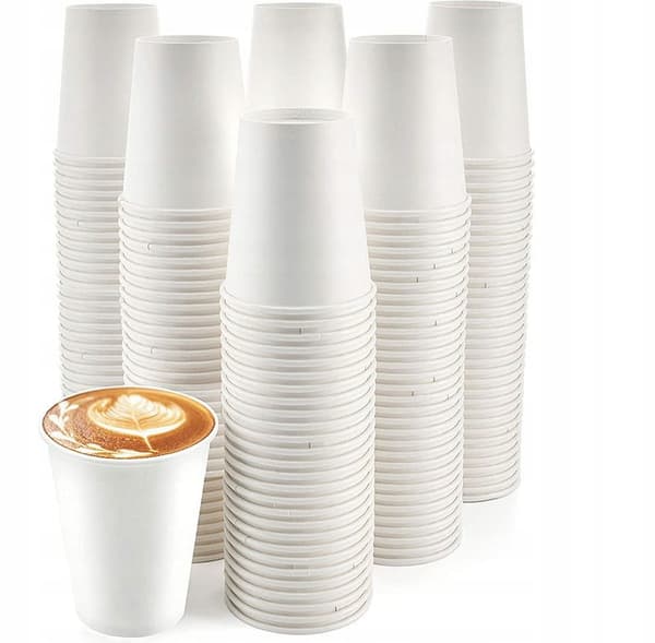 Vit pappersmugg 250ml 50 st plastfri SUP