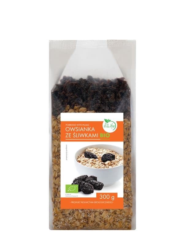 Kaurapuuroa luumuilla LUOMU 300g