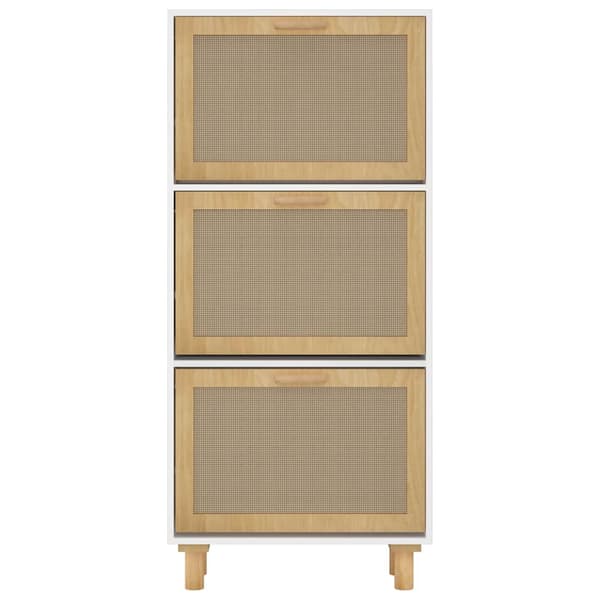 vidaXL Skoskåp vit 52x25x115 cm träbaserat material