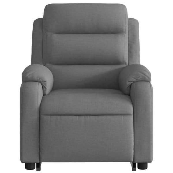 vidaXL Lyftbar massagefåtölj mörkgrå tyg