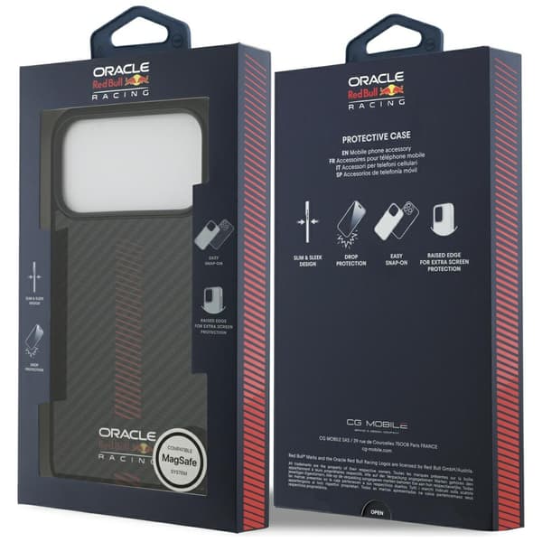 Red Bull Kevlar Powerbar MagSafe-etui til iPhone 17 Pro Max, sort