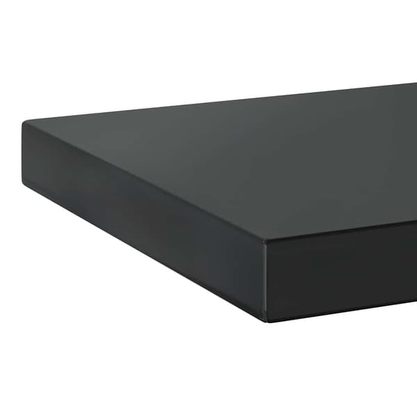 vidaXL væghylder, 2 stk., 75x23,5x3 cm, sort rustfrit stål