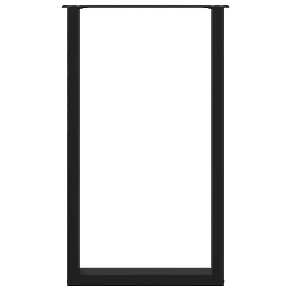 vidaXL sofabordsben, 2 stk., sort, 60x(100-101) cm, stål