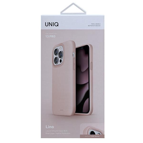 UNIQ Lino-etui til iPhone 13 Pro / 13, lyserød