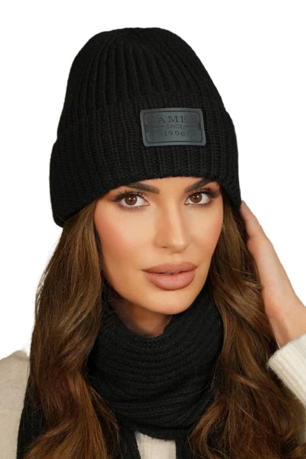 LETICIA kashmirhue med striber, SORT