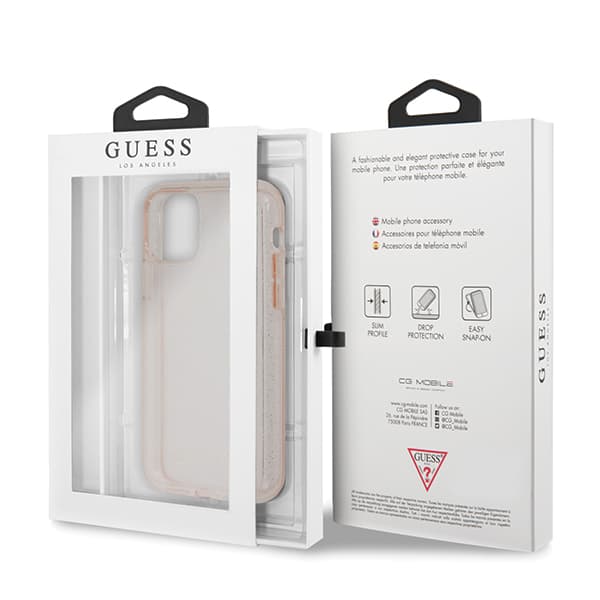 Guess Glitter iPhone 11 Pro-skal, Rosa