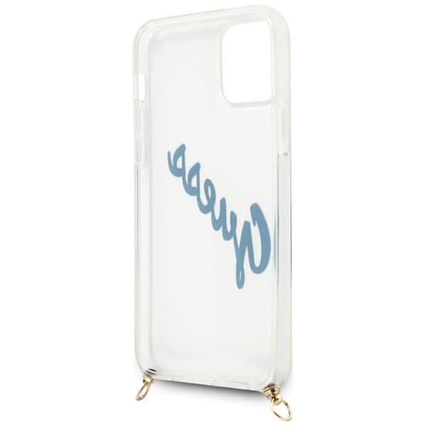 Guess Script Vintage-skal till iPhone 12 Pro Max, blått