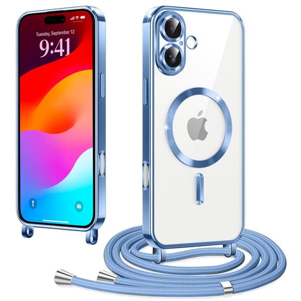 iPhone 17 -kotelo, Electro MagSafe, sininen + nauha