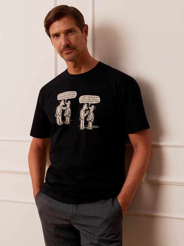 SORT MÆLK T-SHIRT L