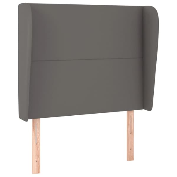 vidaXL Vingad nackstöd grå 83x23x118/128 cm konstläder