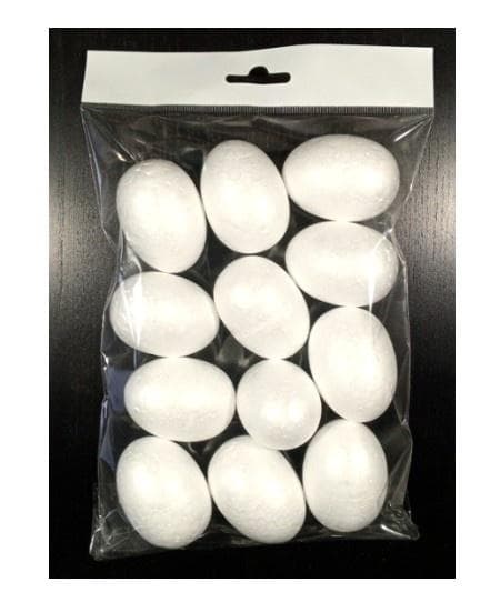 Styrofoam æg 60mm 12 stk