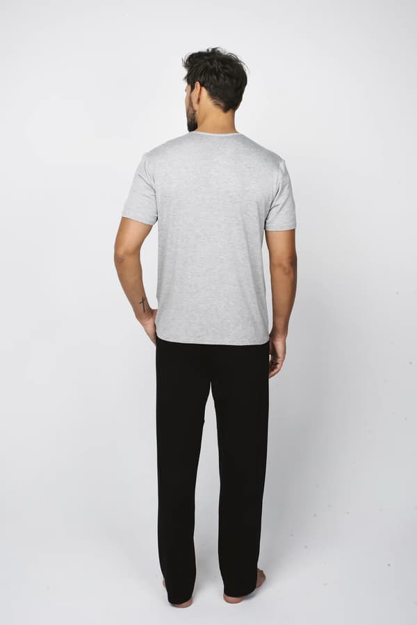 Dallas herrpyjamas, kortärmade, långbyxor M