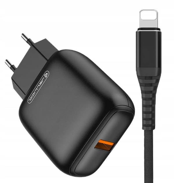 JELLICO Universal 18W Vægoplader + Lightning-kabel til iPhone PD