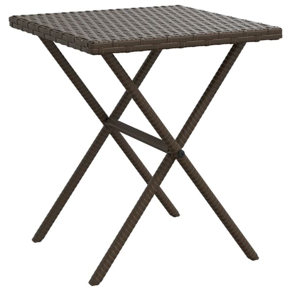 vidaXL Solstolar med bord, set om 2, brun, polyrotting