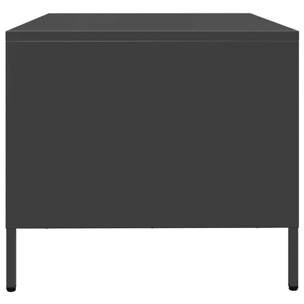vidaXL sofabord sort 101,5x50x43,5 cm stål