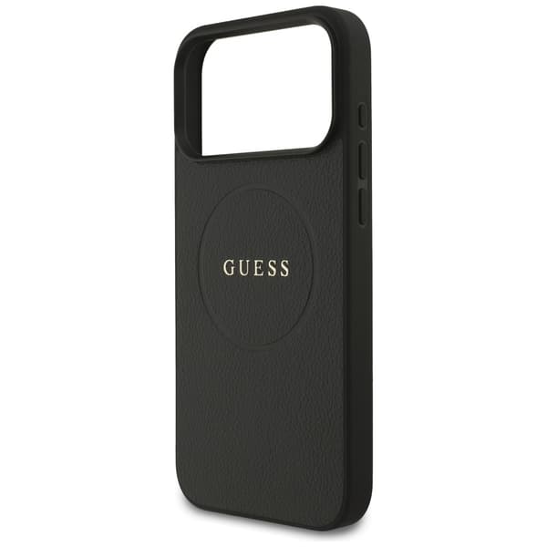 Guess Grained Ring MagSafe-skal till iPhone 17 Pro Max svart