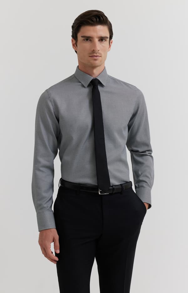Mikromønstret skjorte 164-170/40