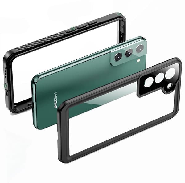 IP68 Vandtæt Etui til Samsung Galaxy S22+ Plus, Redpepper Dot+, Sort