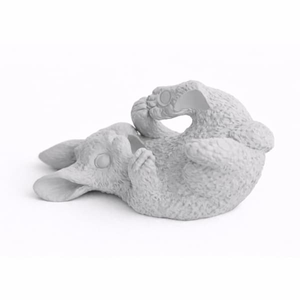 Viiniteline kani harmaa pulloteline 3D-pöytäkoriste
