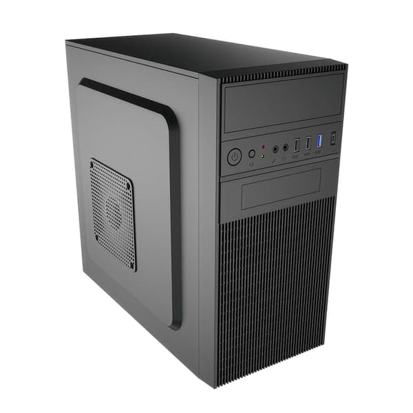 Akyga AK19BK Micro ATX computerkabinet PC Tower Box USB-C USB 3.0 Sort