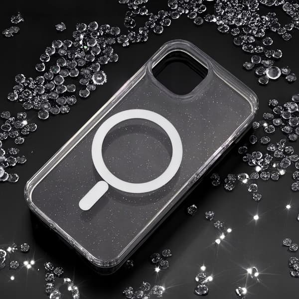 Etui til Apple iPhone 11 MagSafe GLITTER CLEAR SHINE Bagside + 9H Glas