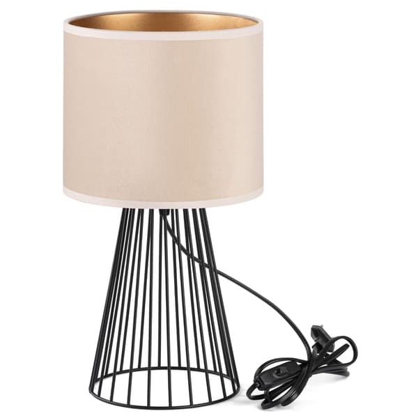 Tornado ASBG-lampa, beige och guldfärgad sammet